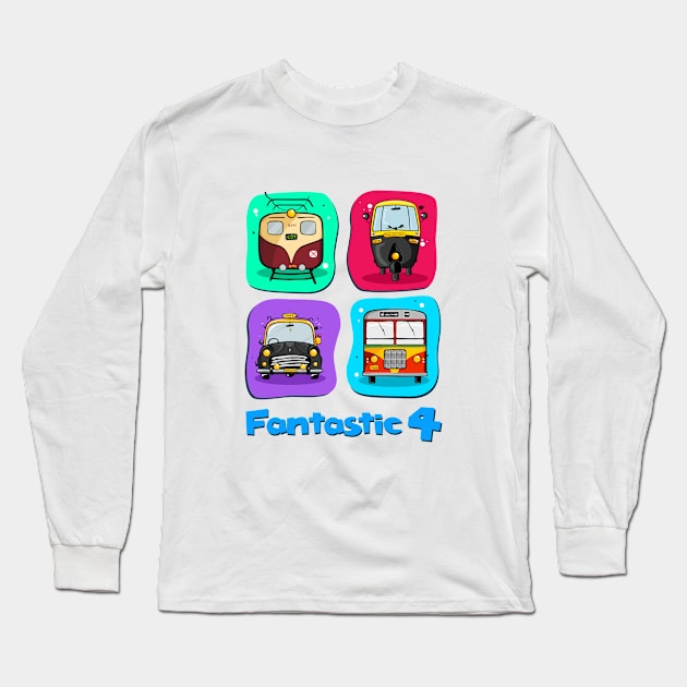 Fantastic 4 Long Sleeve T-Shirt by WhiteShadow